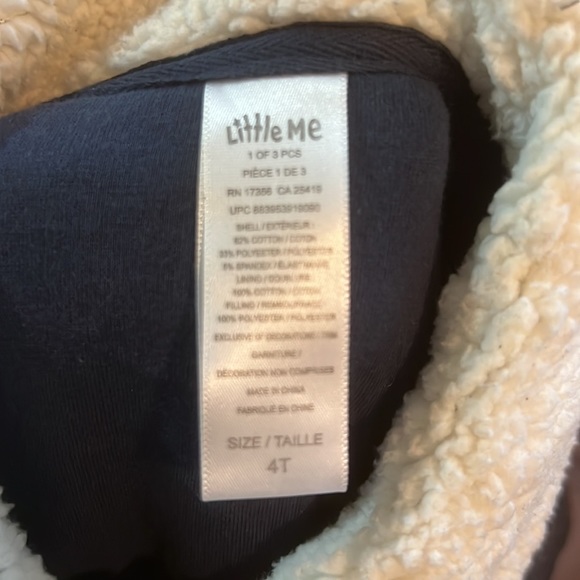 Girls faux collar puffy jean jacket size 4T - Picture 6 of 6